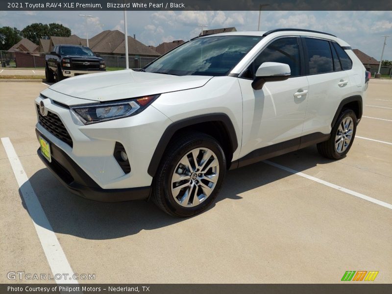 Blizzard White Pearl / Black 2021 Toyota RAV4 XLE Premium