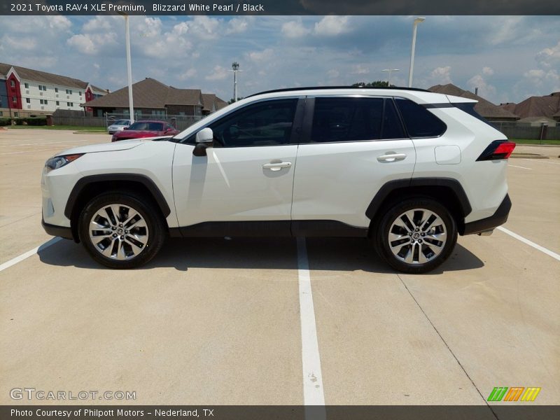 Blizzard White Pearl / Black 2021 Toyota RAV4 XLE Premium