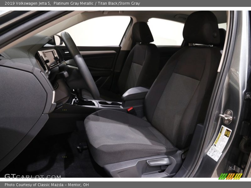 Platinum Gray Metallic / Titan Black/Storm Gray 2019 Volkswagen Jetta S