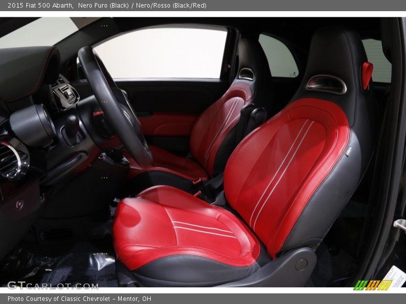  2015 500 Abarth Nero/Rosso (Black/Red) Interior