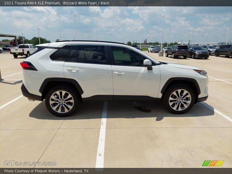 Blizzard White Pearl / Black 2021 Toyota RAV4 XLE Premium