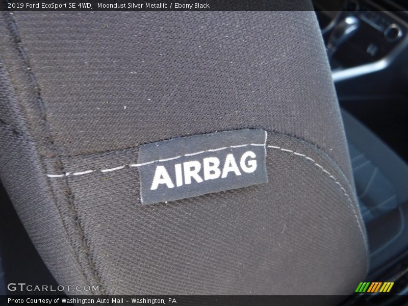 Moondust Silver Metallic / Ebony Black 2019 Ford EcoSport SE 4WD