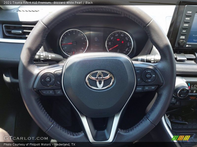 Blizzard White Pearl / Black 2021 Toyota RAV4 XLE Premium