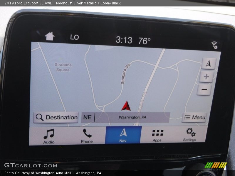 Moondust Silver Metallic / Ebony Black 2019 Ford EcoSport SE 4WD