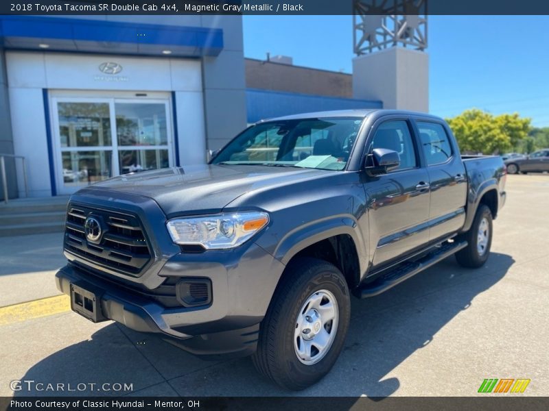 Magnetic Gray Metallic / Black 2018 Toyota Tacoma SR Double Cab 4x4