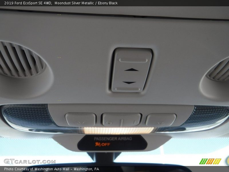 Moondust Silver Metallic / Ebony Black 2019 Ford EcoSport SE 4WD