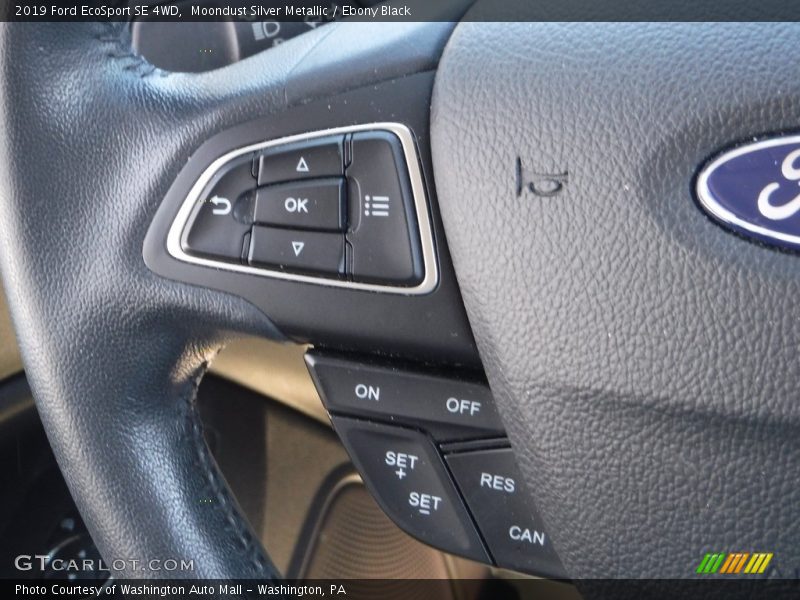Moondust Silver Metallic / Ebony Black 2019 Ford EcoSport SE 4WD