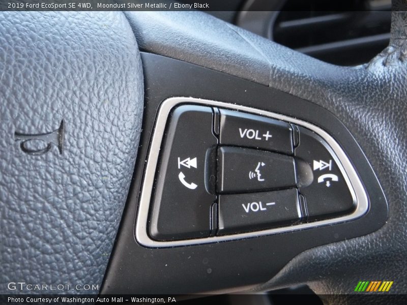 Moondust Silver Metallic / Ebony Black 2019 Ford EcoSport SE 4WD