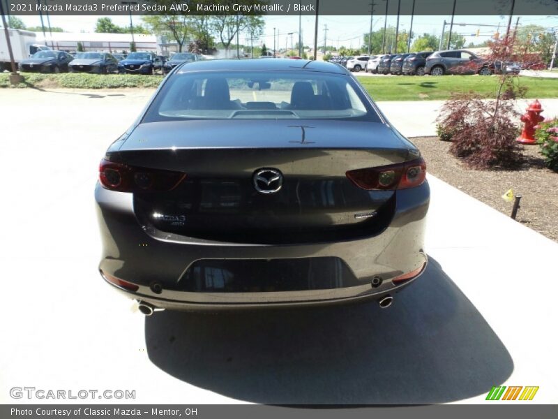 Machine Gray Metallic / Black 2021 Mazda Mazda3 Preferred Sedan AWD