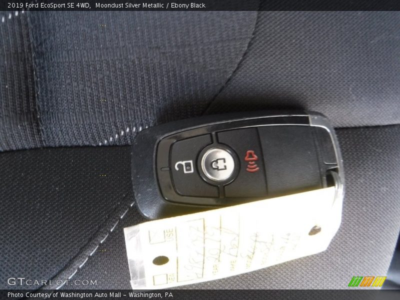 Moondust Silver Metallic / Ebony Black 2019 Ford EcoSport SE 4WD