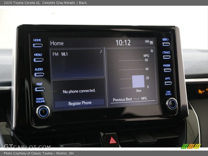 Celestite Gray Metallic / Black 2020 Toyota Corolla LE
