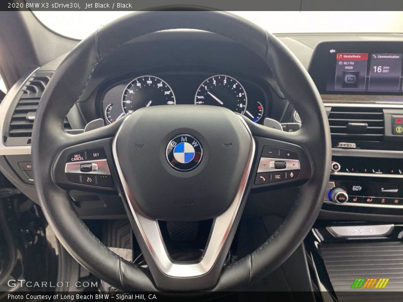 Jet Black / Black 2020 BMW X3 sDrive30i
