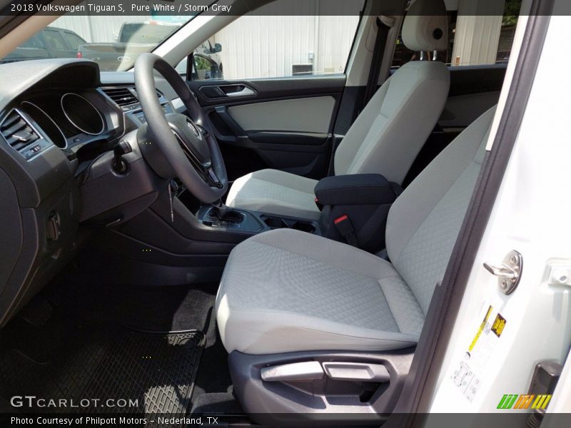 Pure White / Storm Gray 2018 Volkswagen Tiguan S