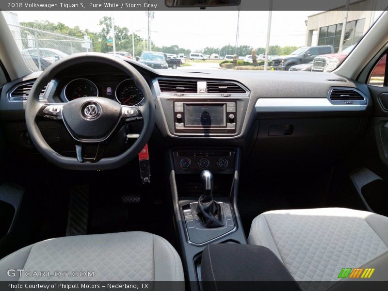 Pure White / Storm Gray 2018 Volkswagen Tiguan S