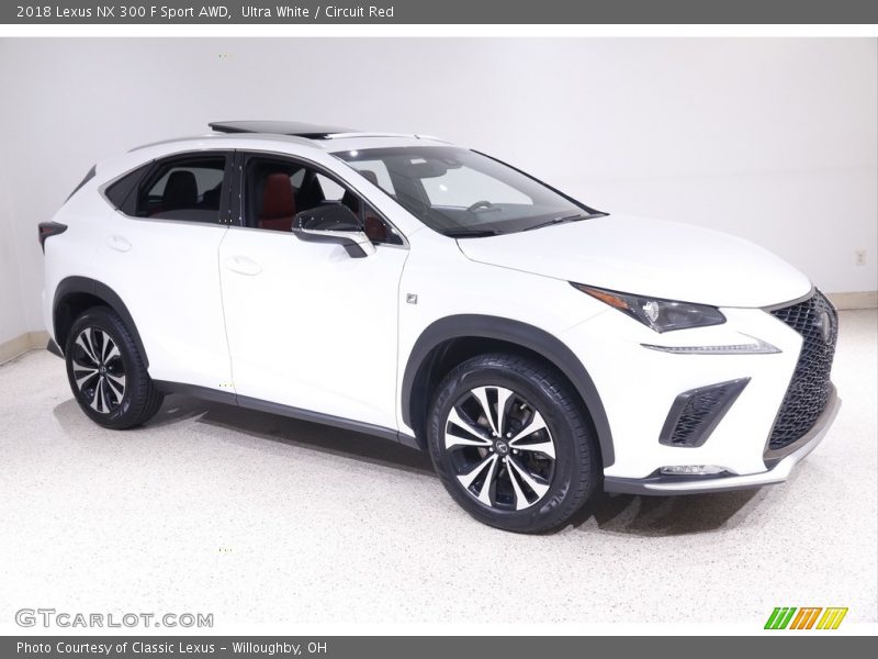 Ultra White / Circuit Red 2018 Lexus NX 300 F Sport AWD