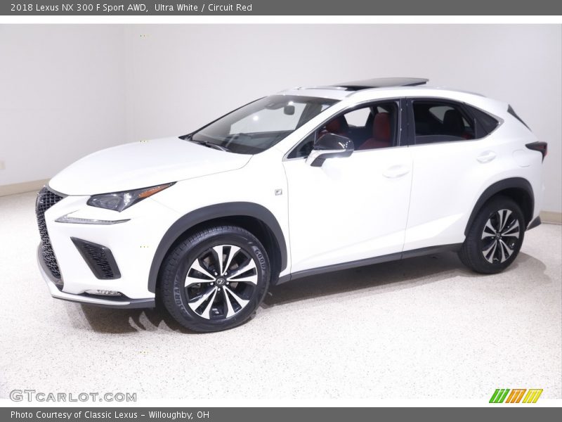 Ultra White / Circuit Red 2018 Lexus NX 300 F Sport AWD