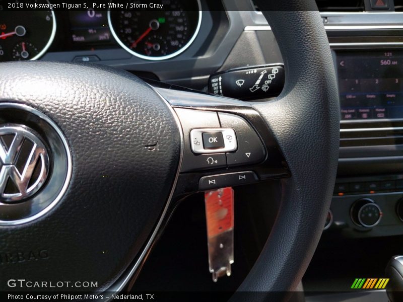 Pure White / Storm Gray 2018 Volkswagen Tiguan S