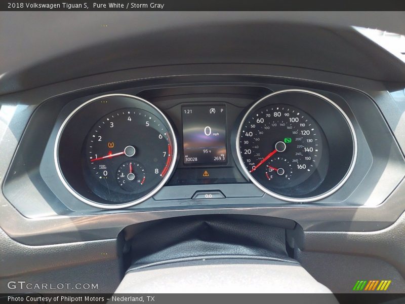 Pure White / Storm Gray 2018 Volkswagen Tiguan S