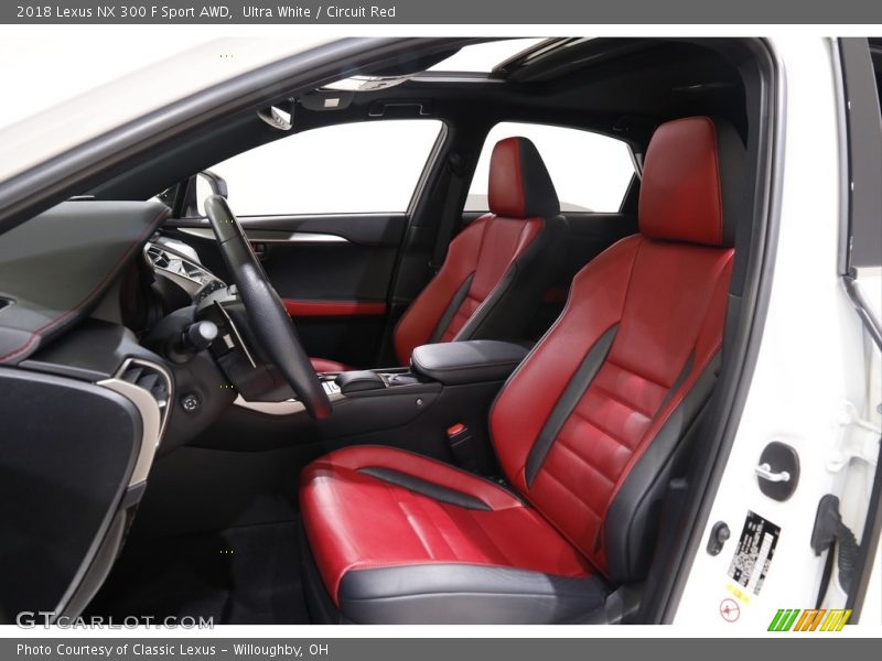 Ultra White / Circuit Red 2018 Lexus NX 300 F Sport AWD