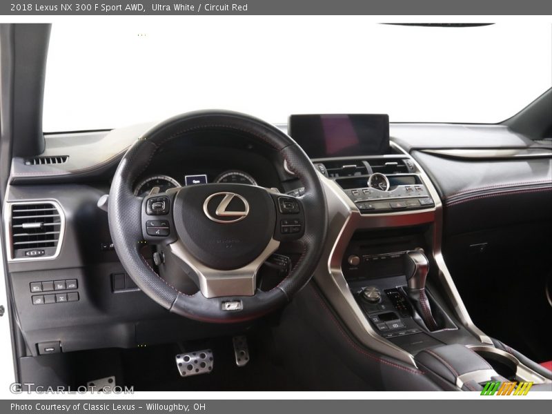 Ultra White / Circuit Red 2018 Lexus NX 300 F Sport AWD