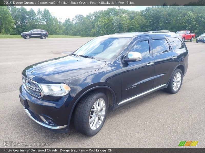 Brilliant Black Crystal Pearl / Black/Light Frost Beige 2015 Dodge Durango Citadel AWD