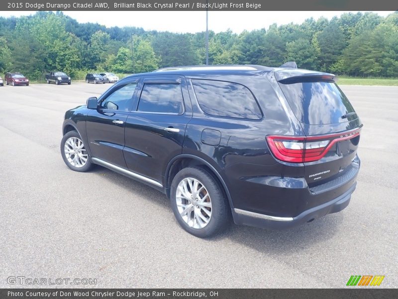 Brilliant Black Crystal Pearl / Black/Light Frost Beige 2015 Dodge Durango Citadel AWD
