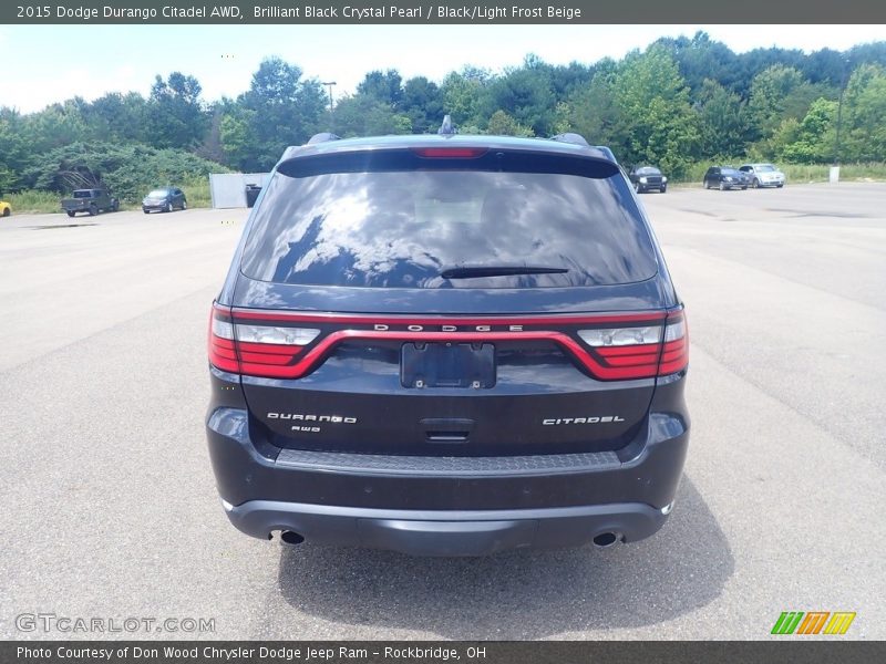 Brilliant Black Crystal Pearl / Black/Light Frost Beige 2015 Dodge Durango Citadel AWD