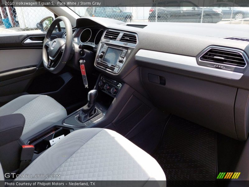 Pure White / Storm Gray 2018 Volkswagen Tiguan S