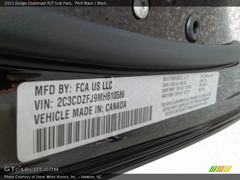 Pitch Black / Black 2021 Dodge Challenger R/T Scat Pack