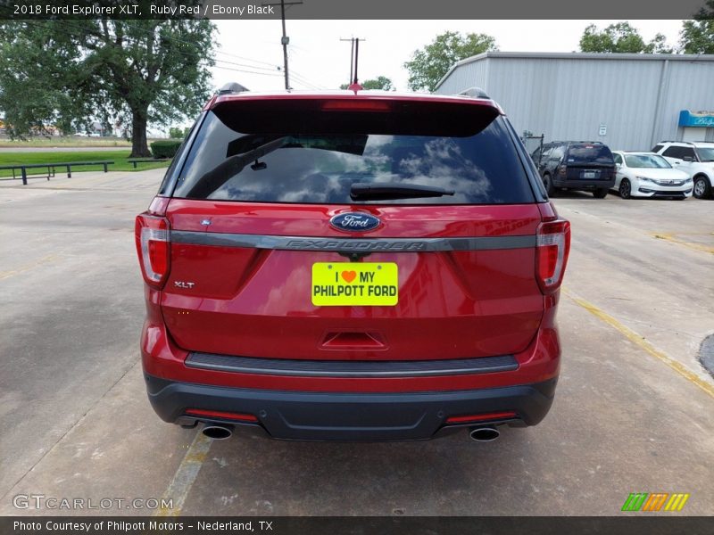 Ruby Red / Ebony Black 2018 Ford Explorer XLT