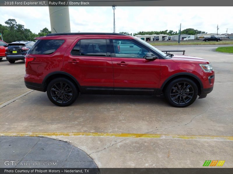 Ruby Red / Ebony Black 2018 Ford Explorer XLT