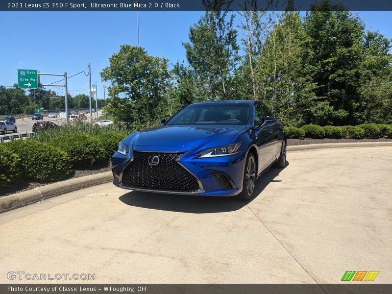 Ultrasonic Blue Mica 2.0 / Black 2021 Lexus ES 350 F Sport