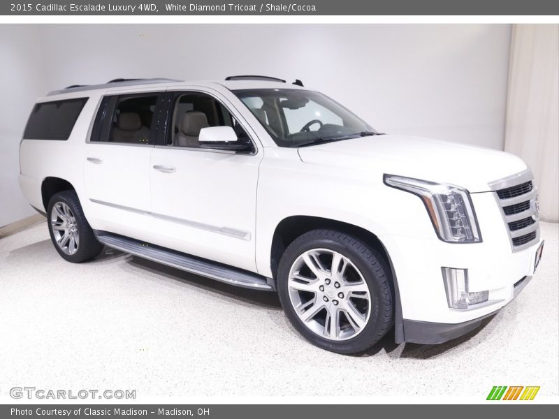 White Diamond Tricoat / Shale/Cocoa 2015 Cadillac Escalade Luxury 4WD