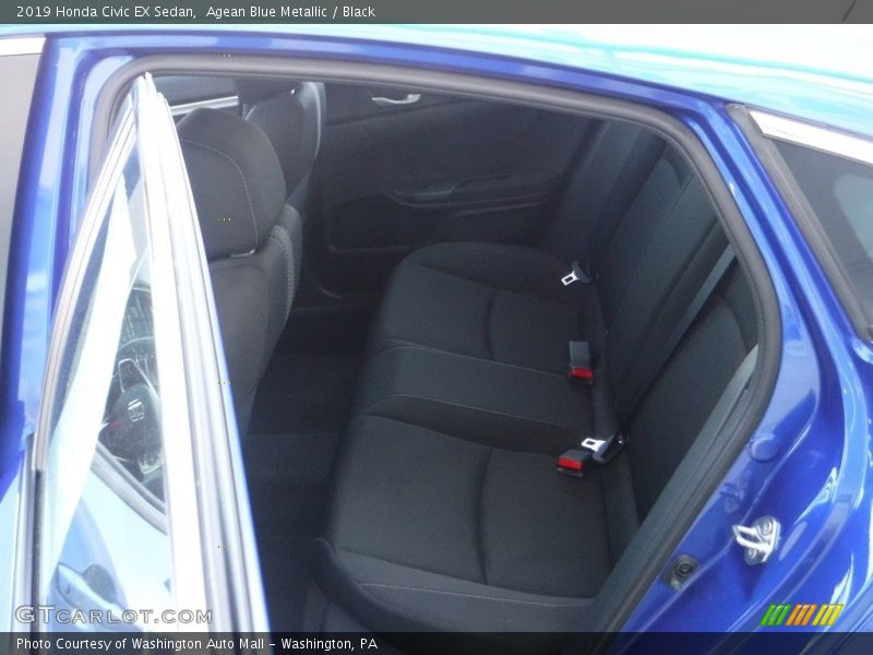 Agean Blue Metallic / Black 2019 Honda Civic EX Sedan
