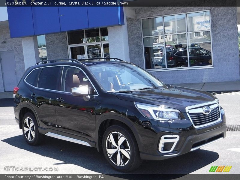 Crystal Black Silica / Saddle Brown 2020 Subaru Forester 2.5i Touring