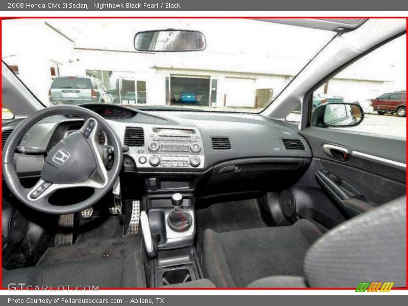 Nighthawk Black Pearl / Black 2008 Honda Civic Si Sedan
