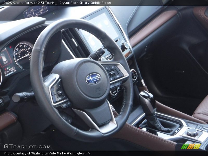 Crystal Black Silica / Saddle Brown 2020 Subaru Forester 2.5i Touring