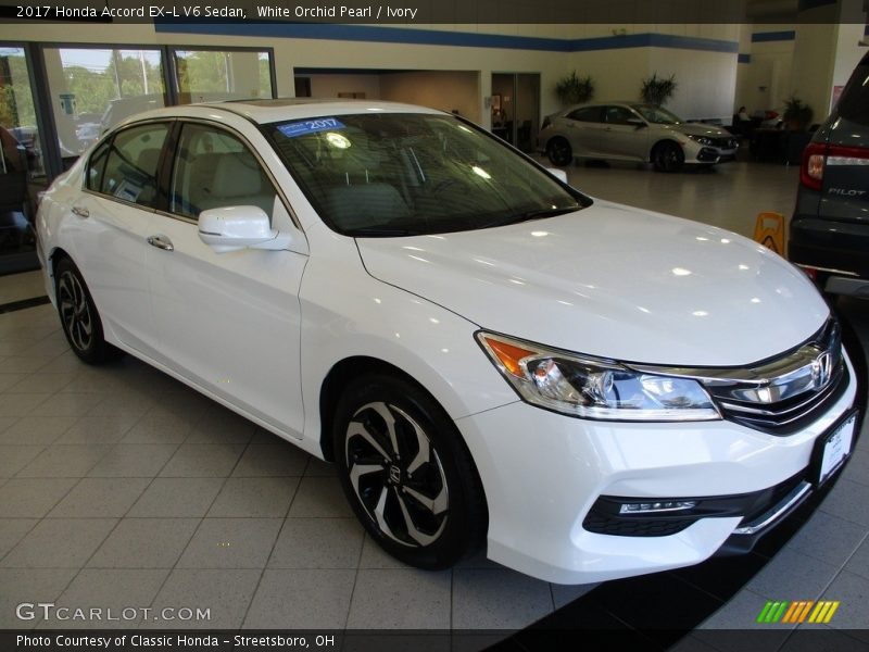 White Orchid Pearl / Ivory 2017 Honda Accord EX-L V6 Sedan