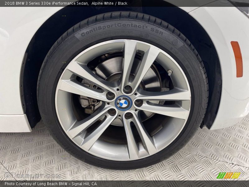 Alpine White / Black 2018 BMW 3 Series 330e iPerformance Sedan