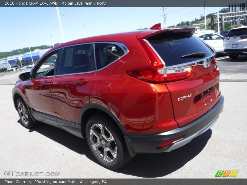 Molten Lava Pearl / Ivory 2018 Honda CR-V EX-L AWD