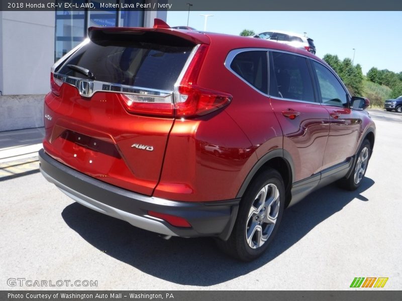 Molten Lava Pearl / Ivory 2018 Honda CR-V EX-L AWD