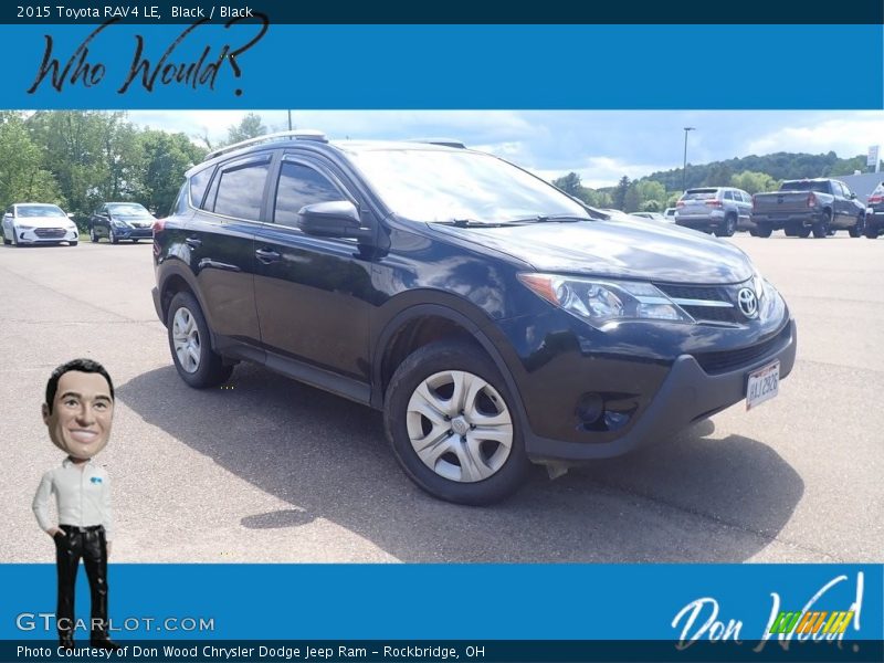 Black / Black 2015 Toyota RAV4 LE