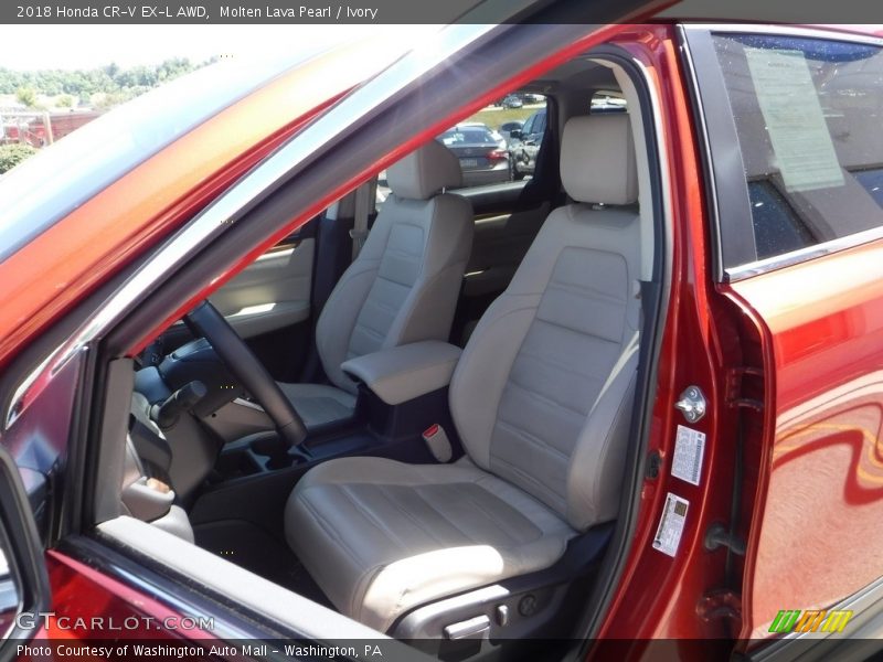 Molten Lava Pearl / Ivory 2018 Honda CR-V EX-L AWD