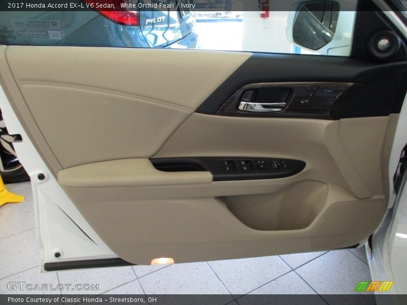 White Orchid Pearl / Ivory 2017 Honda Accord EX-L V6 Sedan