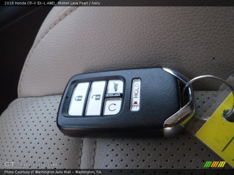 Molten Lava Pearl / Ivory 2018 Honda CR-V EX-L AWD