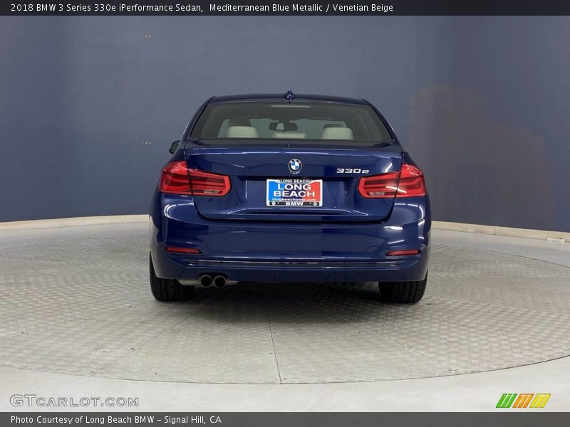 Mediterranean Blue Metallic / Venetian Beige 2018 BMW 3 Series 330e iPerformance Sedan