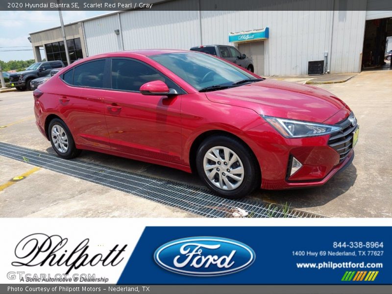 Scarlet Red Pearl / Gray 2020 Hyundai Elantra SE
