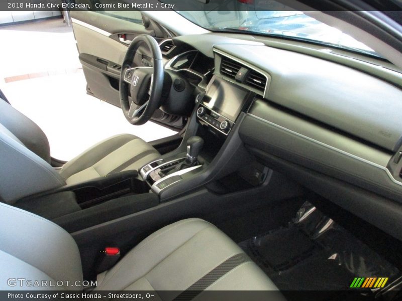 Cosmic Blue Metallic / Gray 2018 Honda Civic EX Sedan