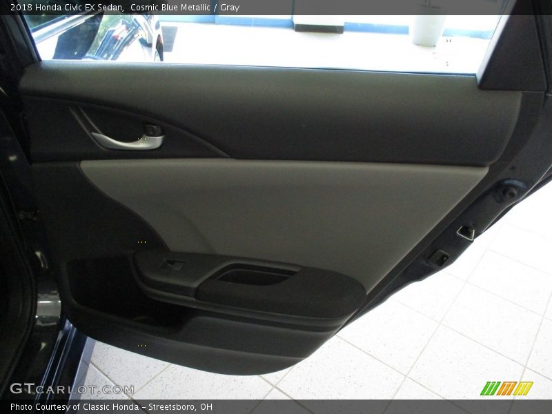 Cosmic Blue Metallic / Gray 2018 Honda Civic EX Sedan
