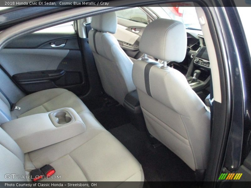 Cosmic Blue Metallic / Gray 2018 Honda Civic EX Sedan